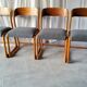 Ensemble de 4 chaises traîneau Baumann