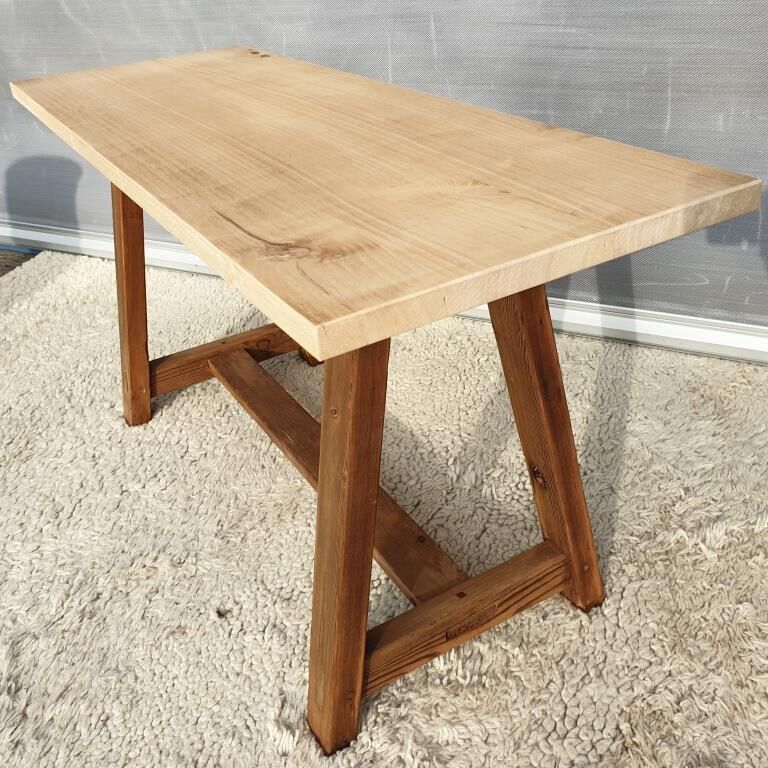 Workshop trestle coffee table
