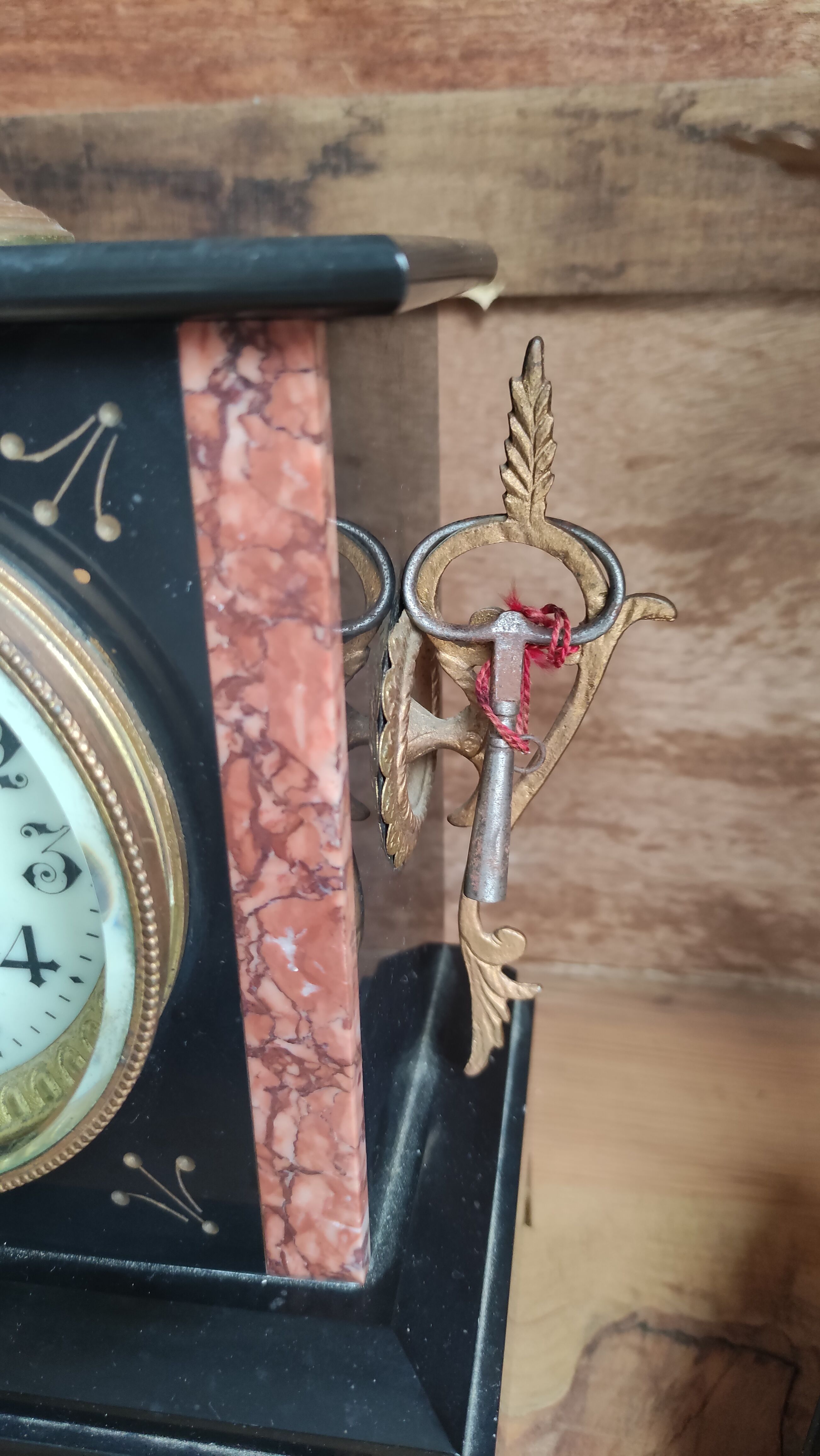 Old fireplace set period Napoleon III clock clock chandeliers