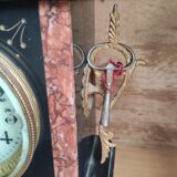 Old fireplace set period Napoleon III clock clock chandeliers