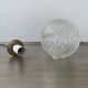 Lot 3 vintage suspension lamps in molded glass