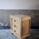 commode à tiroir brutaliste en chêne massif