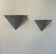Pair of vintage conical wall lights, brushed metal, France 1970.