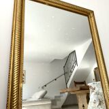 19th-century antique gilded mirror.
