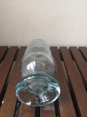 Vase- verre bullé- vers 1980