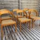 Set of 6 caned chairs by Baumann, gondola model.
