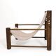 Solid wood armchair with adjustable backrest.