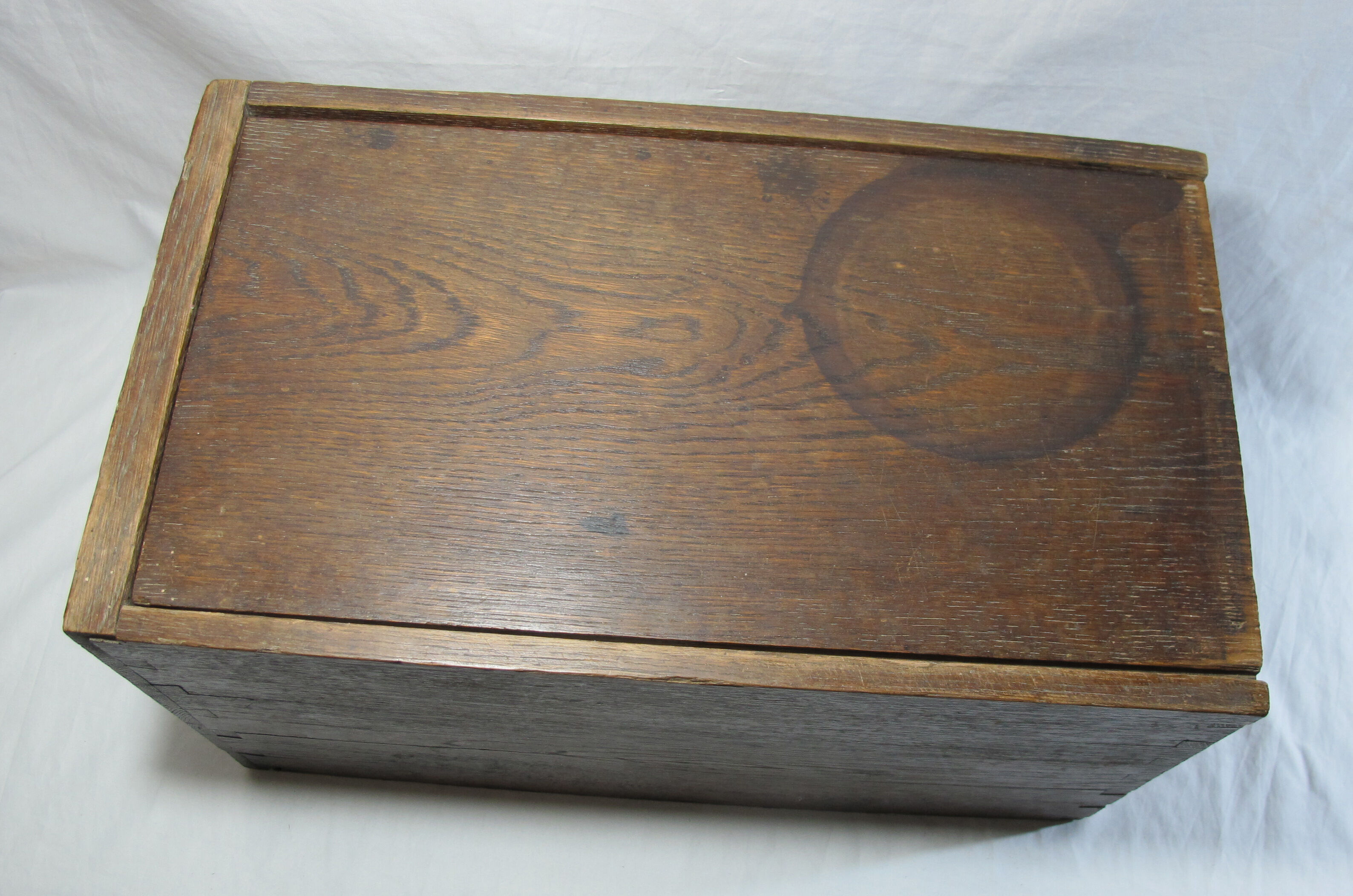 Large oak storage box