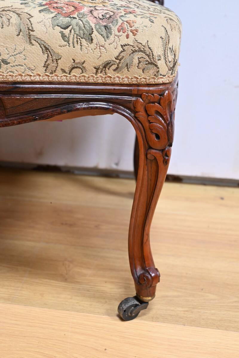 Suite of 4 Rosewood Chairs, Louis XV style, Napoleon III period – Mid-19th century