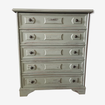 Sage green patina dresser