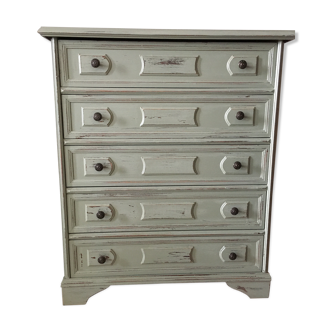 Sage green patina dresser