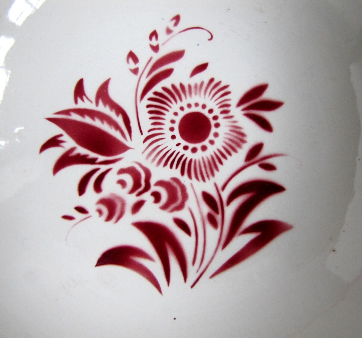 Saladier décor ala in earthenware of Sarreguemines - Digoin