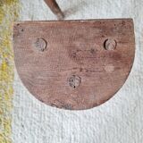 Pair of vintage brutalist tripod stools - folk art