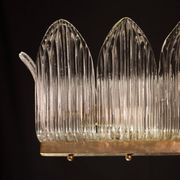 Luxury Large Size Art Decò Chandelier By Barovier e Toso, Murano Glass, 1940