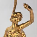 Naïade Lamp sculpture Art Nouveau in Golden Metal Signed by J.CAUSSE