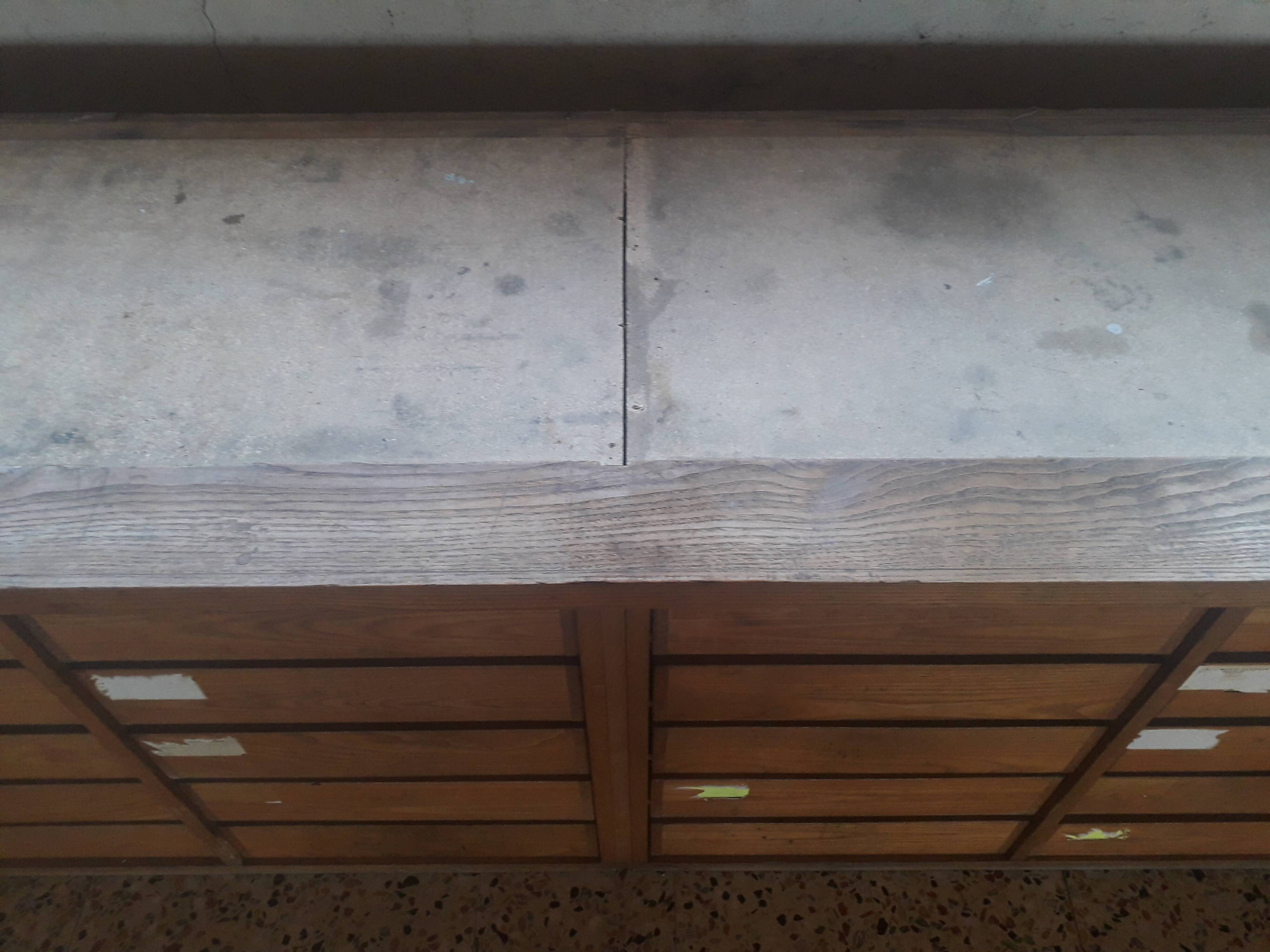 Cabinet with drawers 50 years, 450cm