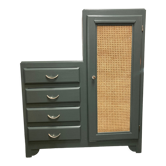Vintage asymmetric cabinet with canning