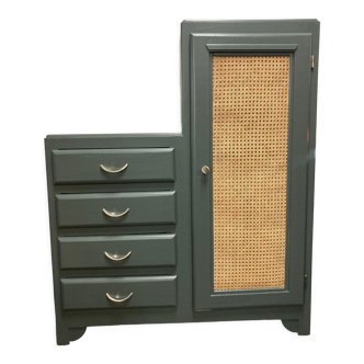 Vintage asymmetric cabinet with canning