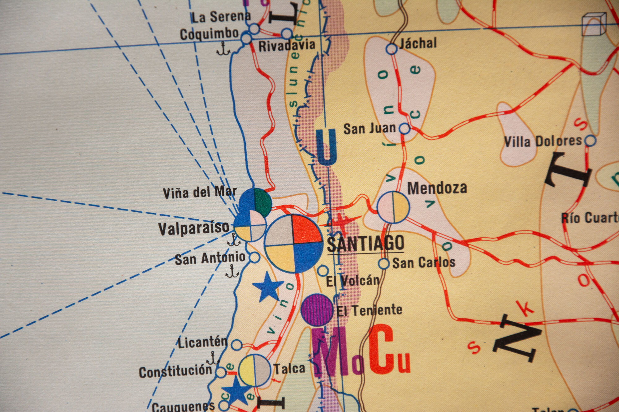 Czechoslovak Vintage school maps of South America, 1960
