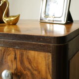 Chest of drawers art deco in walnut