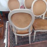 Set of 6 Louis XVI style mediallon chairs