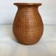 Ikebana style ceramic interior bamboo woven vase