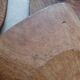 Set plates and Scandinavian dish in vintage solid wood