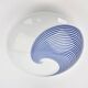 Vintage Murano glass cobalt blue swirl flush mount