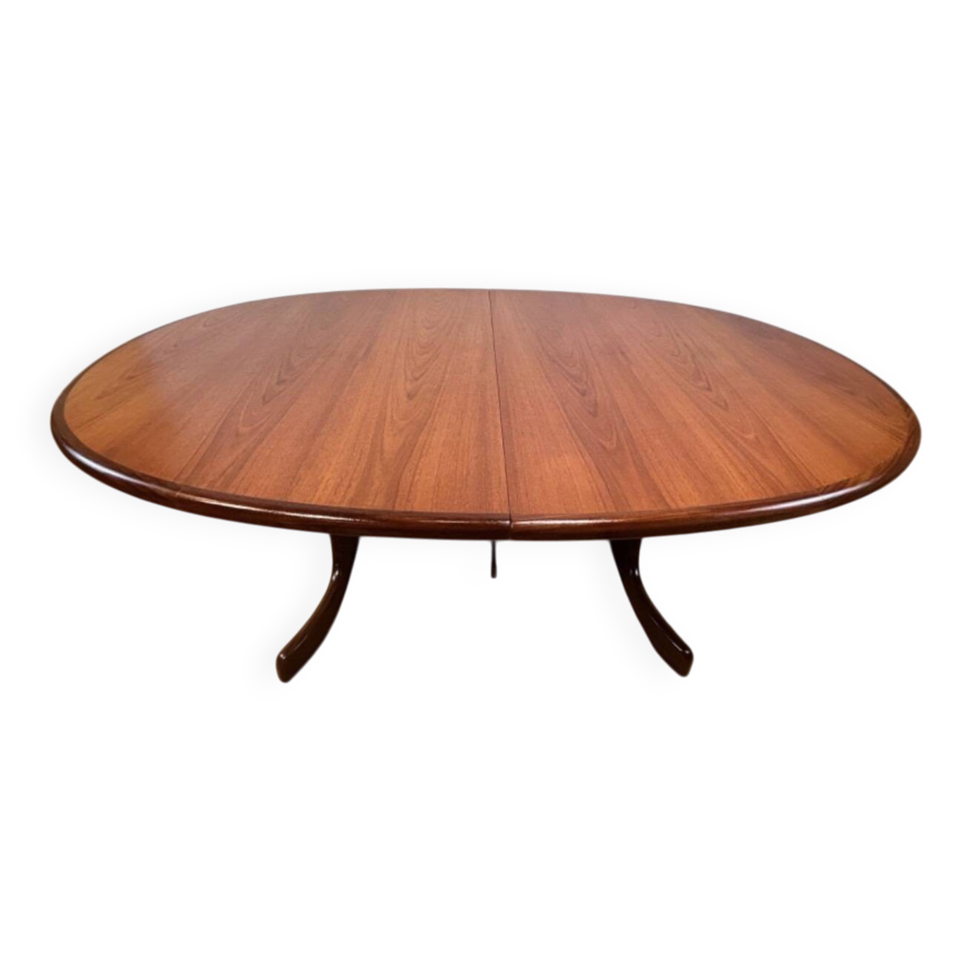 Mid-Century Retro Vintage Teak Extending Oval Dining Table by G-Plan – Vict