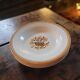 Creil & Montereau plates, ochre floral decoration, 1930s