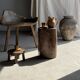 Table d'appoint en bois pétrifié brune H46 D29 - 3338