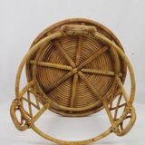 Rattan side table