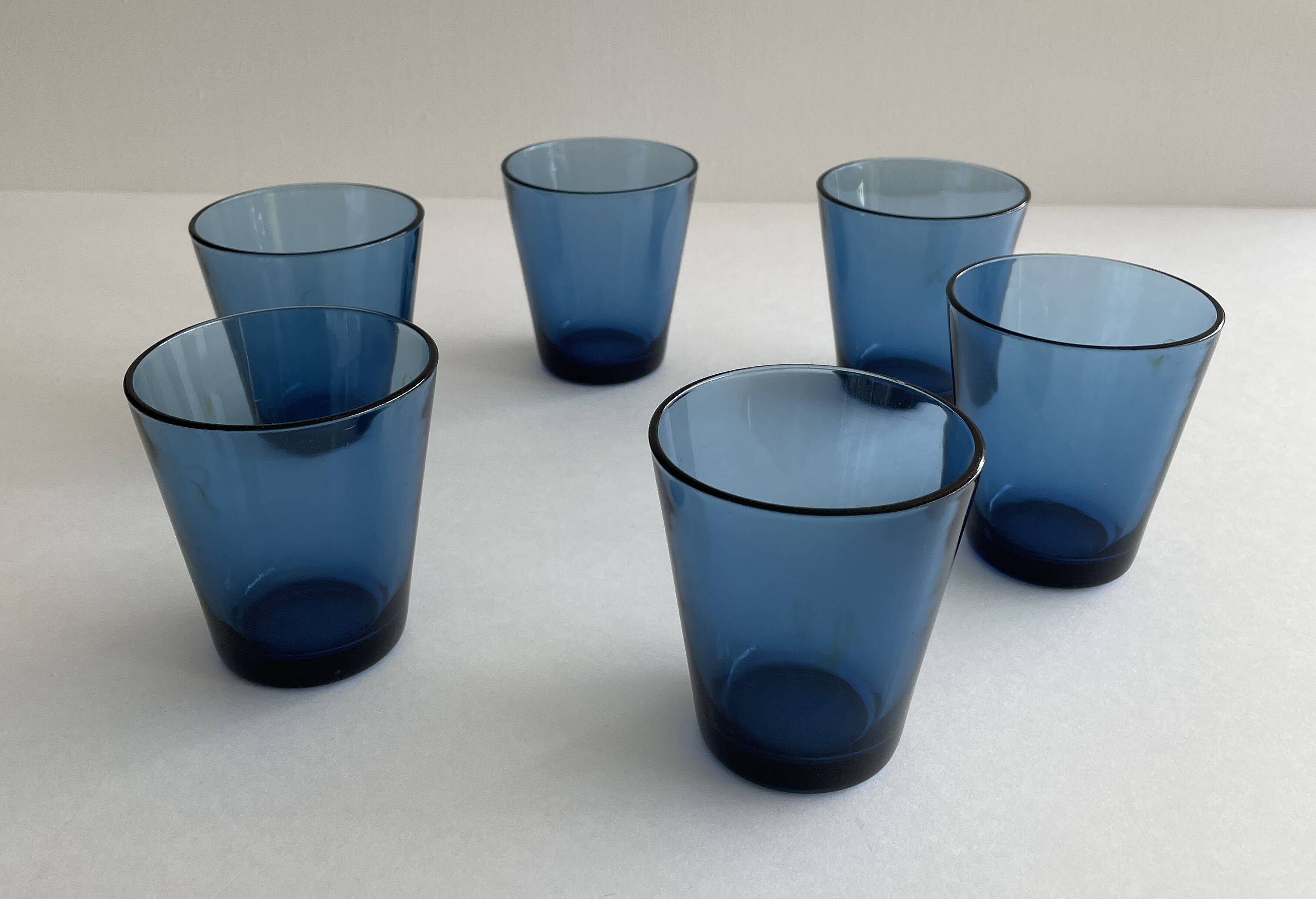 6 water glasses 1970 - Blue - 1970