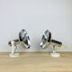 Pair of Concord chrome metal adjustable spotlights from the 70s