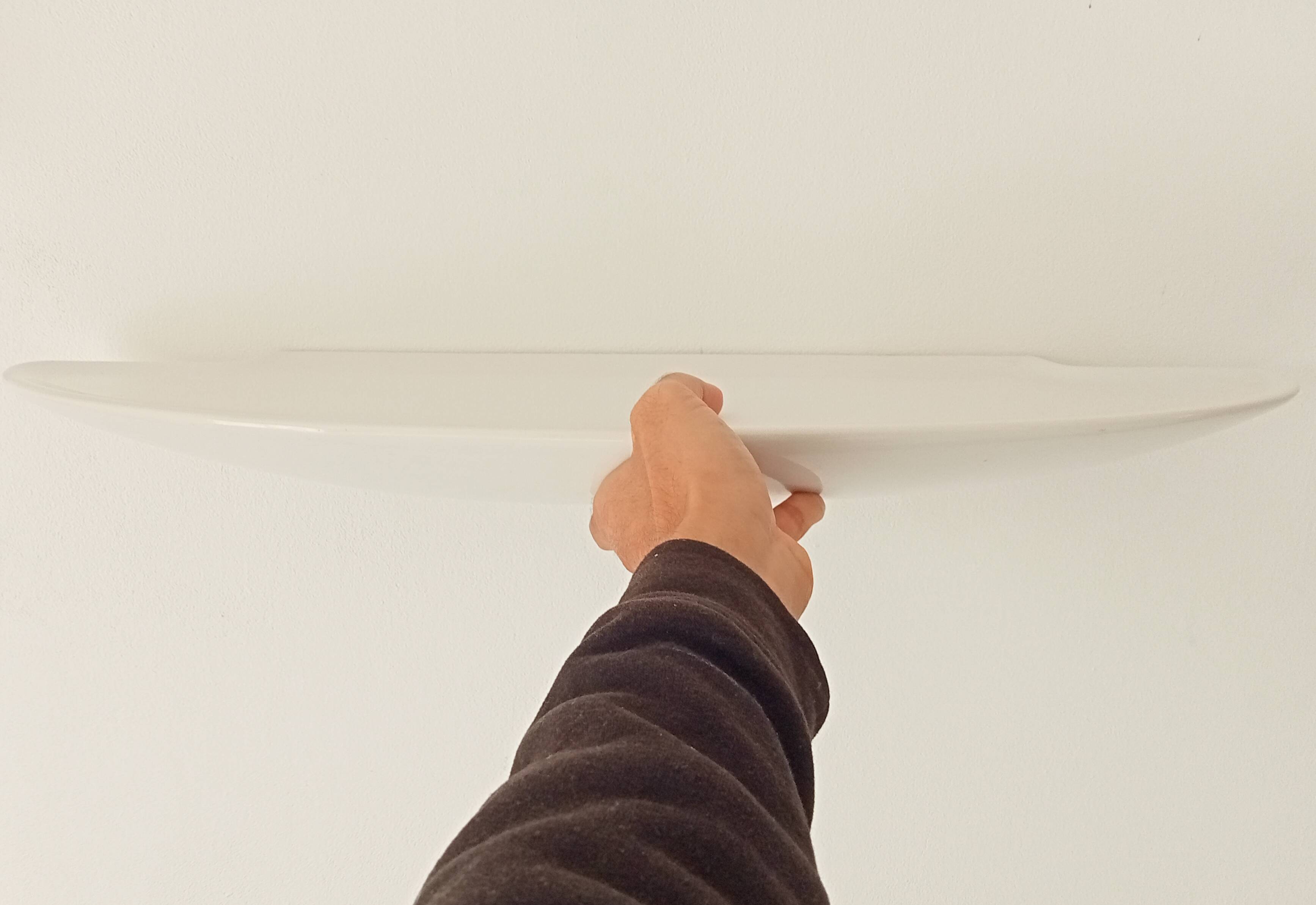 Vintage ceramic wall-mounted shelf