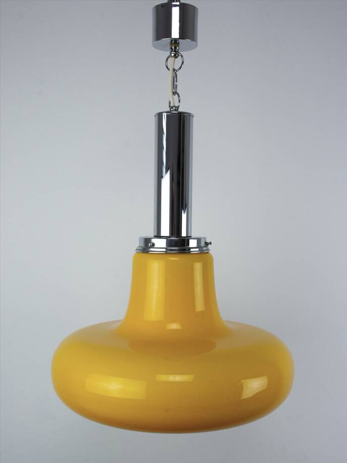 Yellow Vintage Yugoslavian EMI Poljčane Pendant Lamp