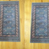 Wool carpet 60 x 120 blue with stars