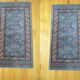 Wool carpet 60 x 120 blue with stars