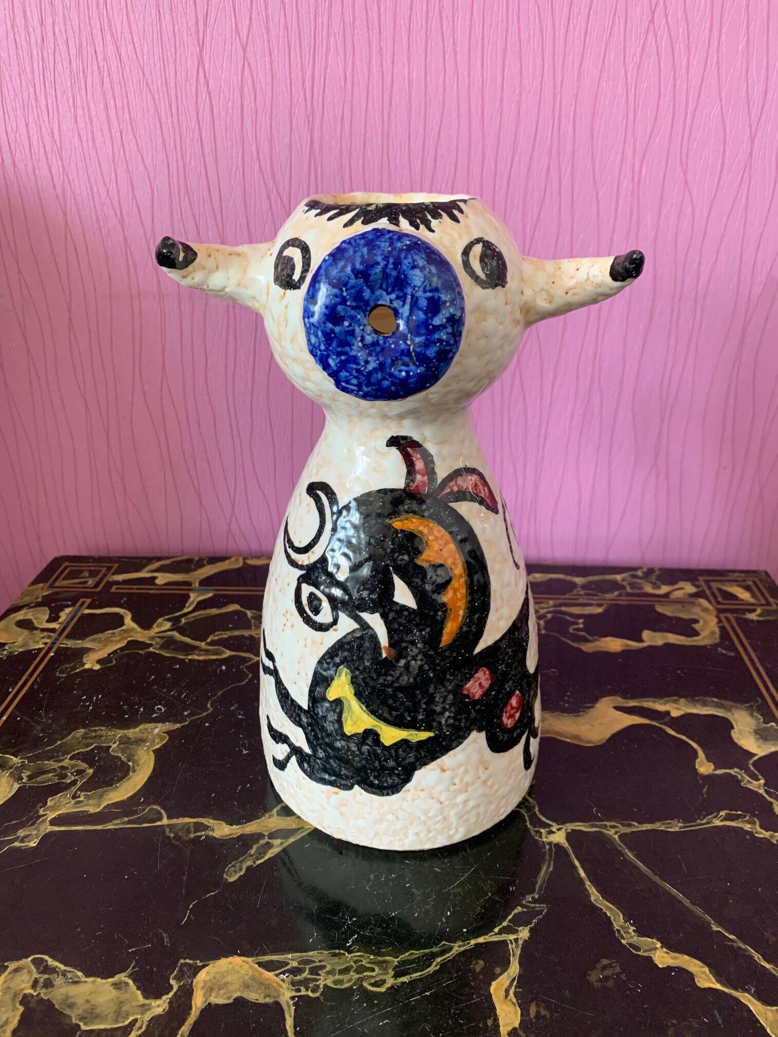 Ceramic jug by Pablo Sanguino from the 60s