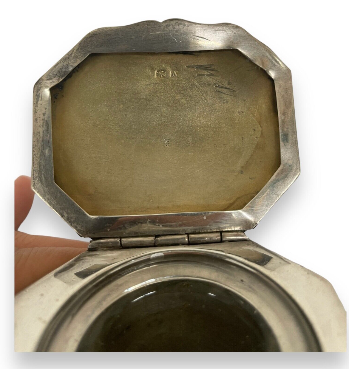 English silver inkwell ref 360.016