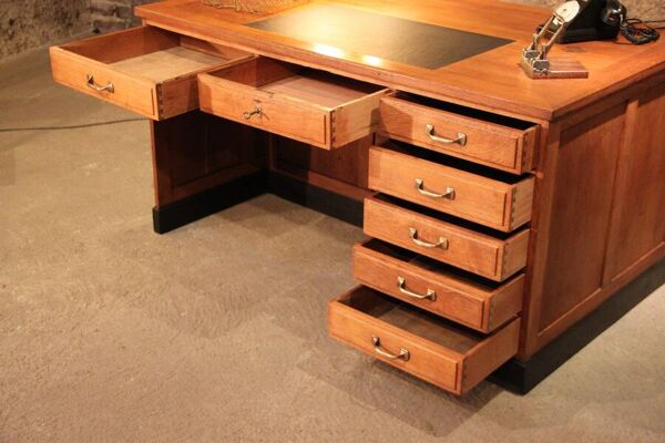 Bureau administratif double avec placard et tiroir