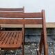 Wooden folding chairs, 70s
