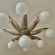 Art Deco ceiling light in bronze with 9 glass globes, France 1935
