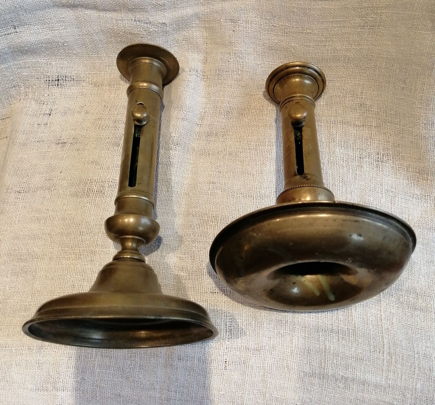 Brass candlesticks