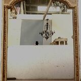 Louis XV style mirror in wood and gilded and patinated stucco 19th century