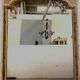Louis XV style mirror in wood and gilded and patinated stucco 19th century
