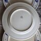 6 antique earthenware dinner plates - Blue tulip decor