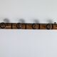 Vintage bamboo carved wood coat rack with 7 hooks – Natural elegance