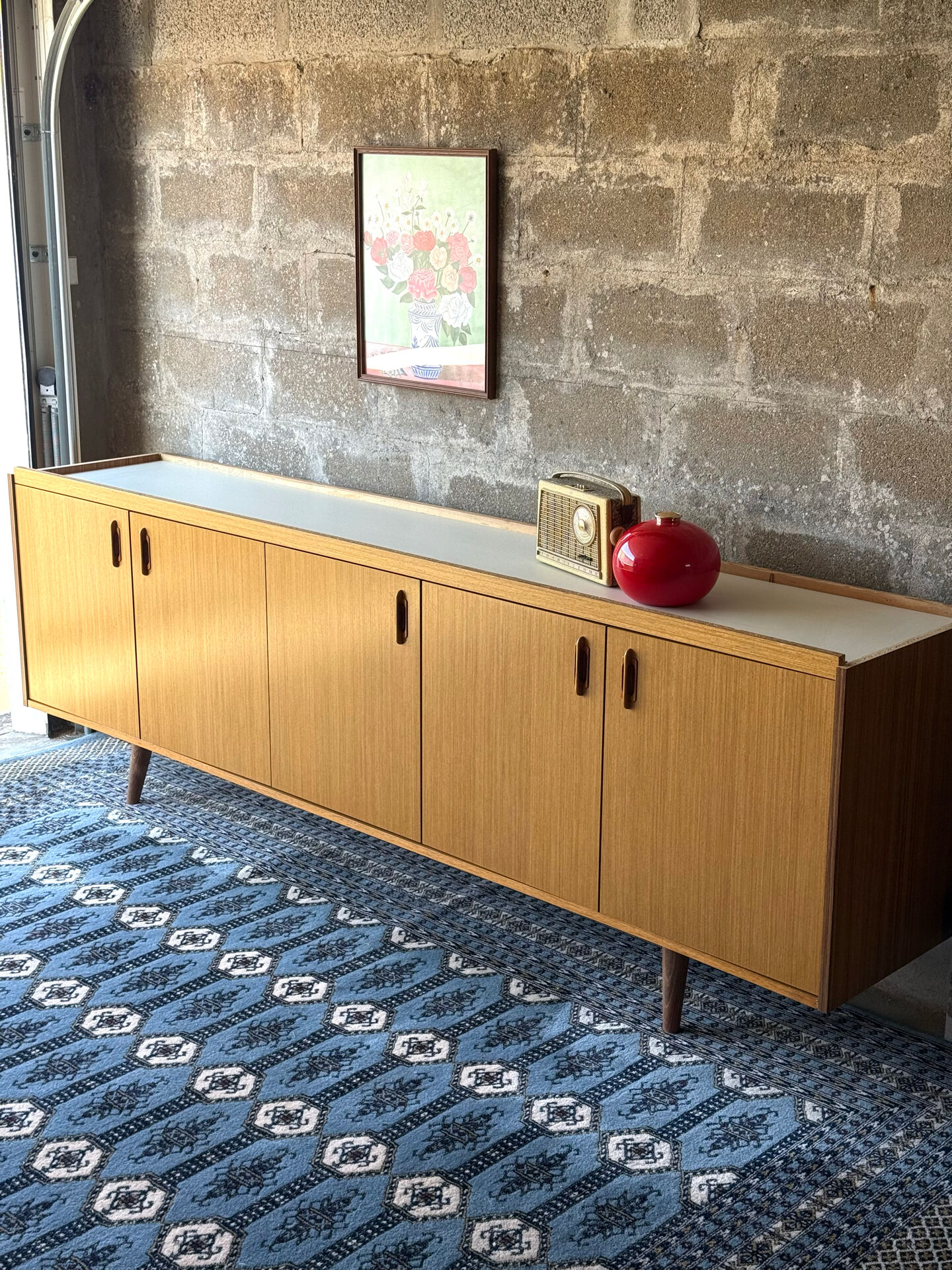 Enfilade scandinave vintage en teck, 1970