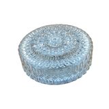 Large wall-mounted ceiling light with transparent glass.